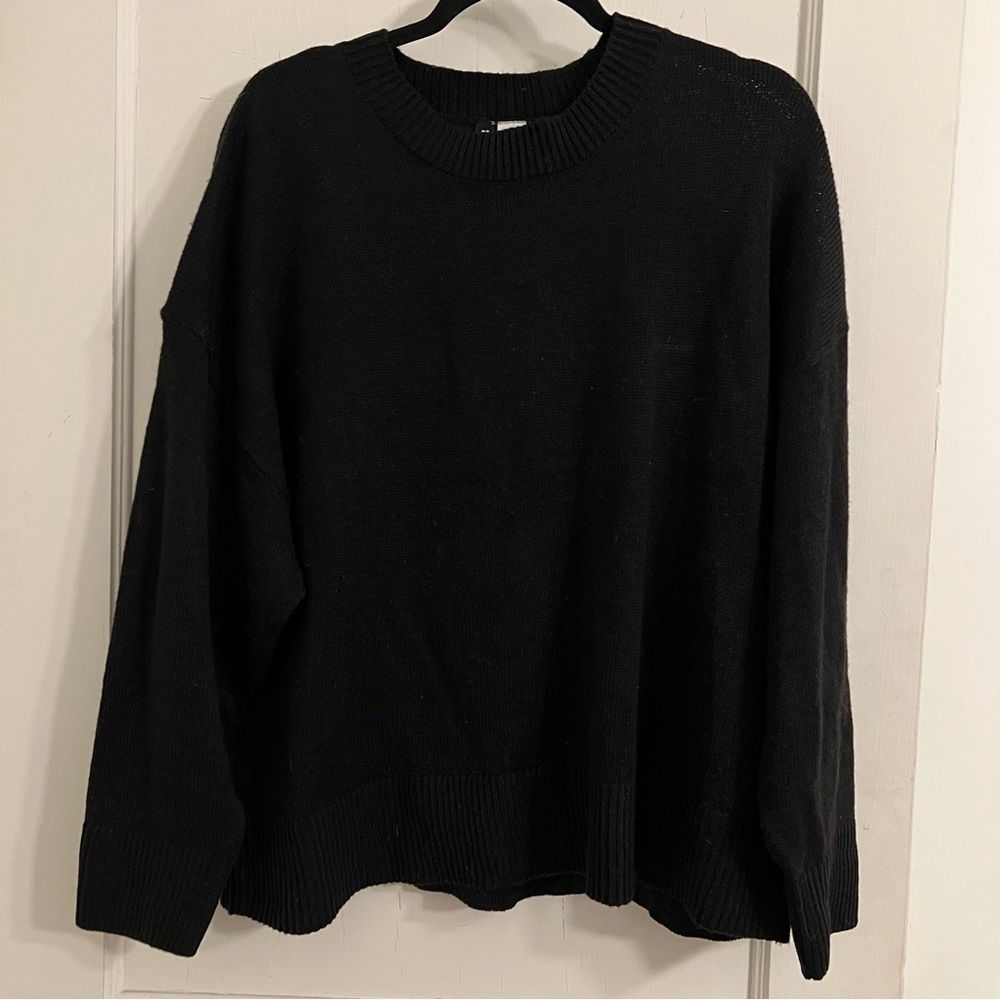 Solid black sweater